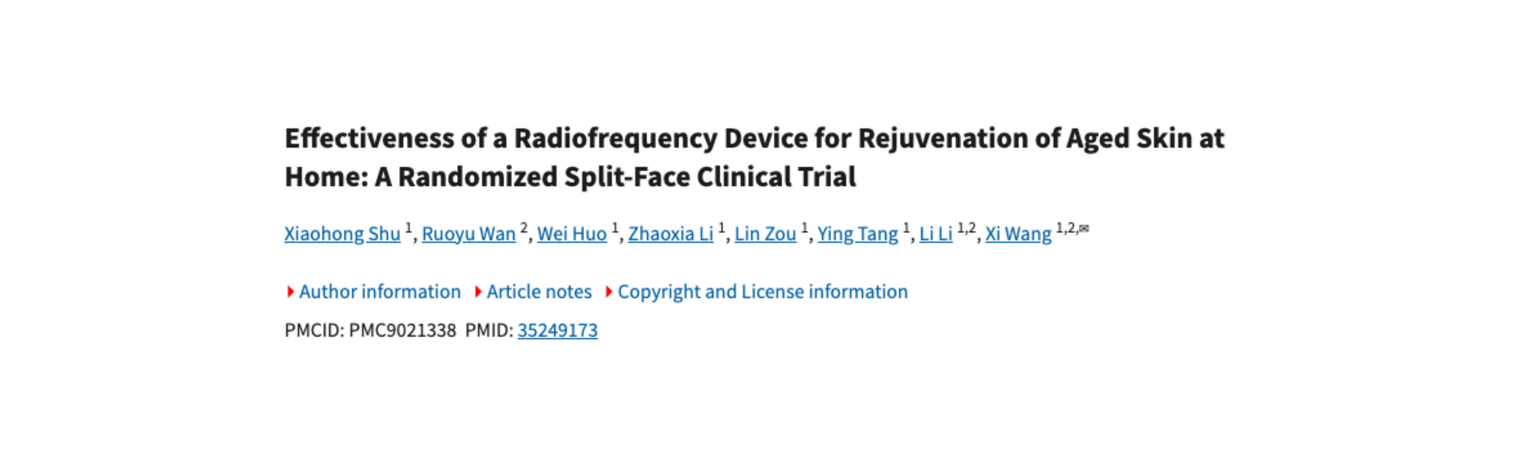 AT-HOME RADIO FREQUENCY IS SAFE AND EFFECTIVE FOR SKIN REJUVENATION