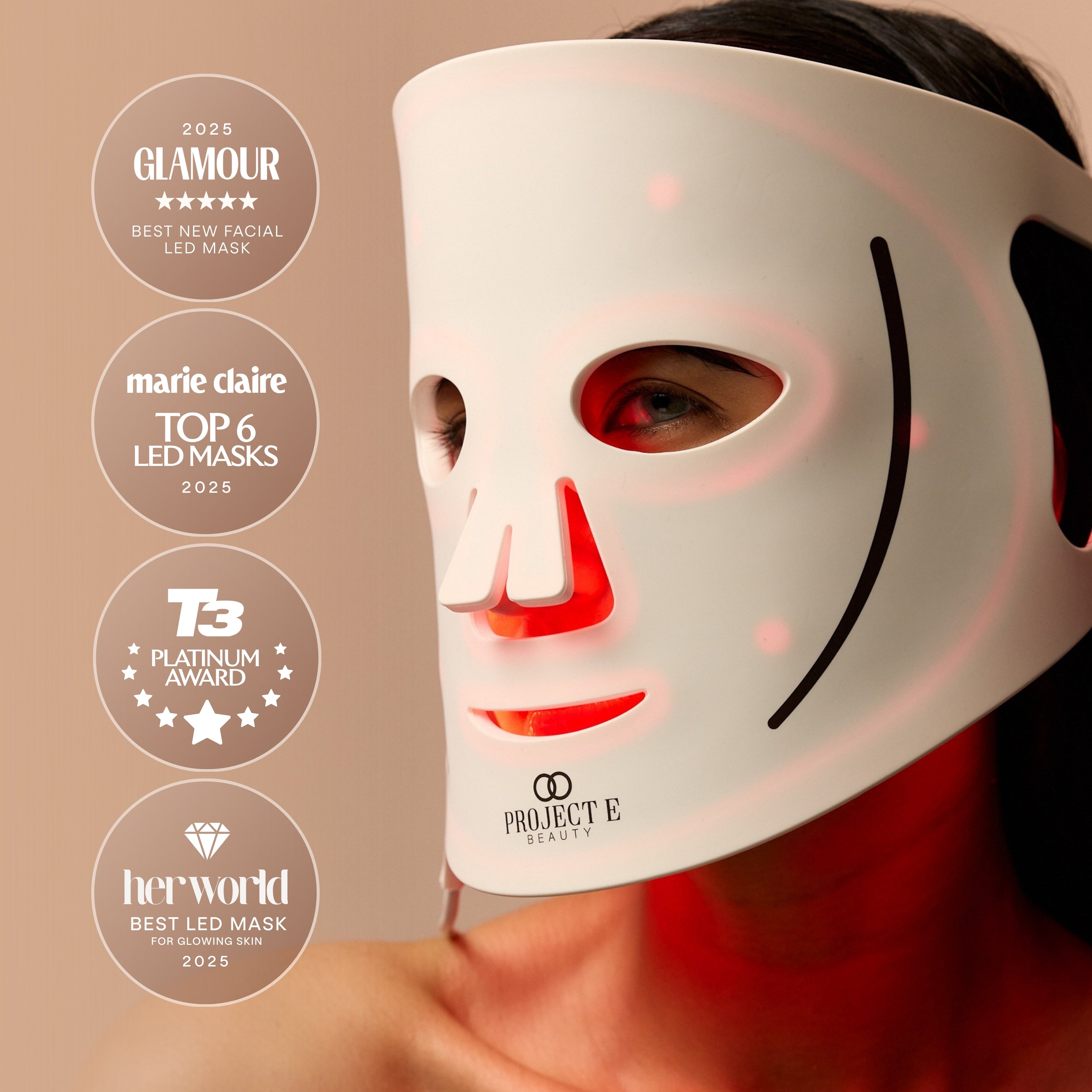 LumaLux Face | Pro LED Red Light Therapy Mask - Project E Beauty
